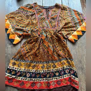 Gorgeous Anthropologie Tanvi Kedia Sumatra Kaleidoscope Dress size Medium